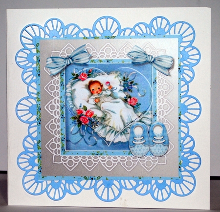 Vintage baby Boy Quick card by Kristina Norbat