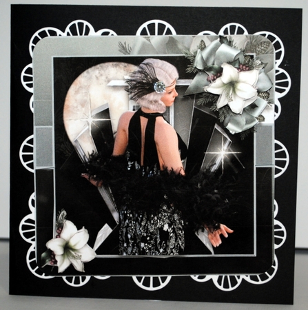 Deco Lady in Black Christmas/Birthday by Kristina Norbat