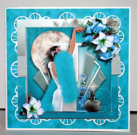 Deco Lady teal Christmas/Birthday by Kristina Norbat