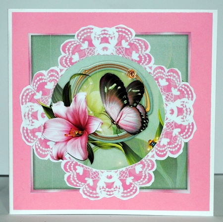 Lovable Lily Square Card Front with Step-by-Step by Kristina Norbat