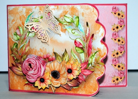 Flower Wreath - 5 x 7 Side Fold Card Mini Kit by Kristina Norbat