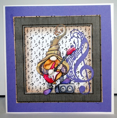 Male Card Musical Gnome   Guitar   Mini Kit by Kristina Norbat