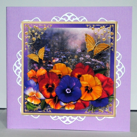 Flower Garden - Decoupage Card Mini Kit by Kristina Norbat