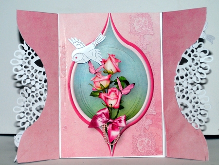 Pink Posy - Aperture Gatefold Card Mini Kit by Kristina Norbat