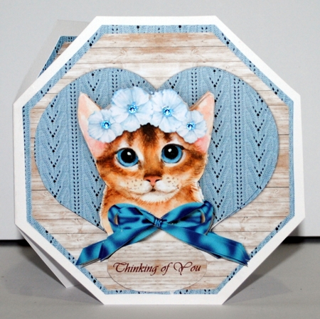 Cute Blue  Eyed  Kitten Octagon Mini Kit by Kristina Norbat