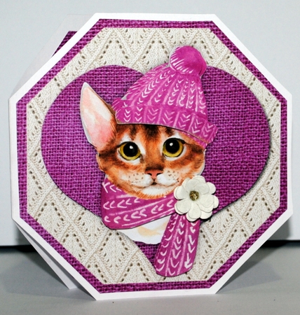 Winter   Kitten Octagon Mini Kit by Kristina Norbat