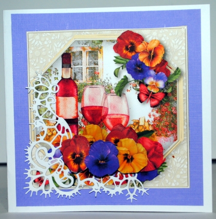 A Bottle of Red - Decoupage Card Mini Kit by Kristina Norbat