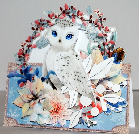 Beautiful Winter Shaped Card and Envelope Kit. by Kristina Norbat