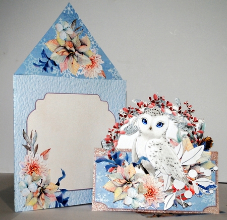 Beautiful Winter Shaped Card and Envelope Kit. by Kristina Norbat