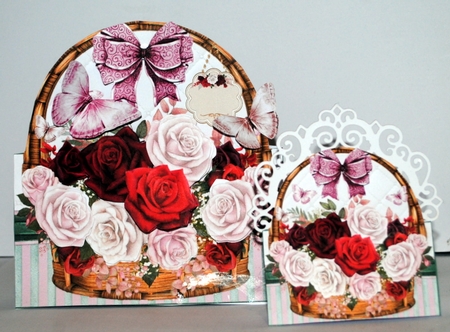 Summer Floral Basket 03 Shaped Mini Page Kit  by Kristina Norbat
