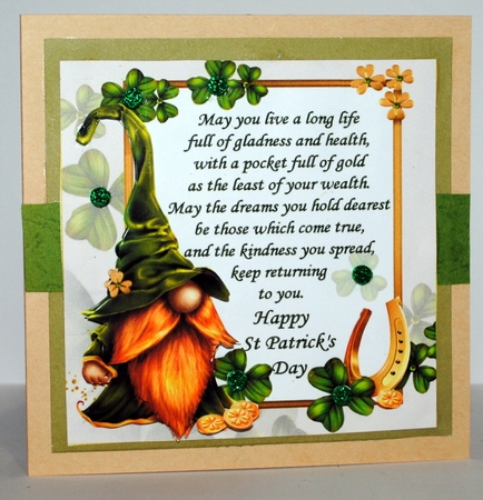 8x8 An Irish blessing gnome mini kit by Kristina Norbat