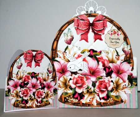 Lilies and Roses Basket Shaped Mini Page Kit  by Kristina Norbat
