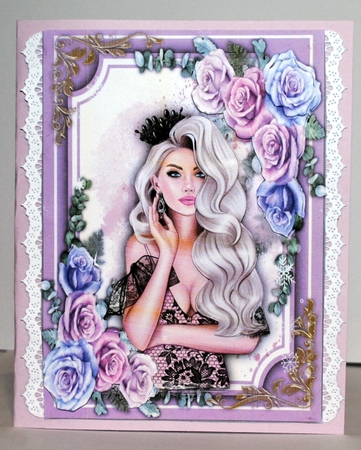 A5, Beautiful Lady in the Roses by Kristina Norbat