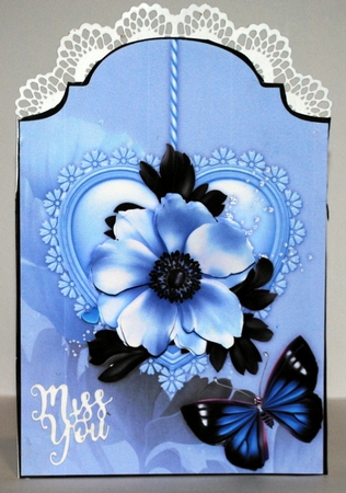 Love Me Tender in Blue - Shaped Card Front with Step-by-Step by Kristina Norbat