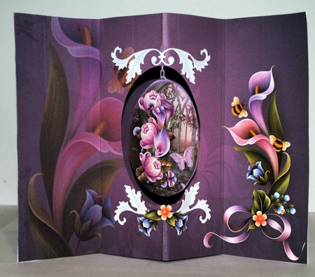 Fantasy Flowers - W-Fold Card Mini Kit by Kristina Norbat