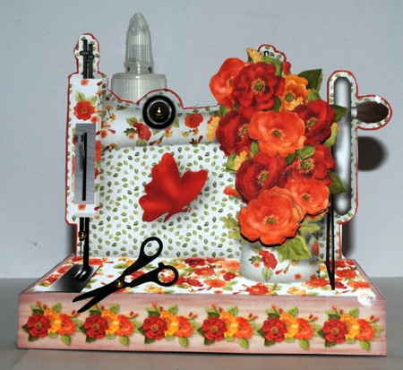Poppies - Sewing Machine Card Mini Kit by Kristina Norbat