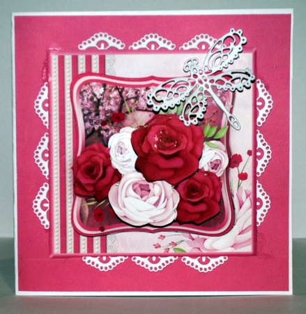 Pink Posy - Decoupage Card Mini Kit by Kristina Norbat