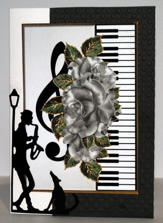 A5 Piano Silver Roses by Kristina Norbat