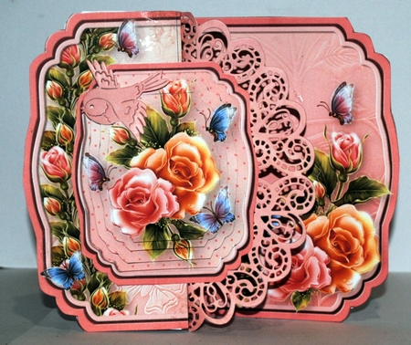 Roses and Butterflies - Foldback Card Mini Kit by Kristina Norbat