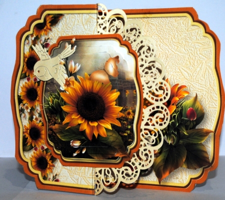 Sunflowers - Foldback Card Mini Kit by Kristina Norbat