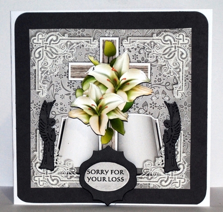 Sympathy Cross & Lilies Mini Kit by Kristina Norbat