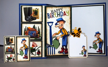 8x8 He loves his gardening birthday/fathers day mini kit by Kristina Norbat