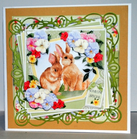 Rabbits Flowers and Lace Mini Kit by Kristina Norbat