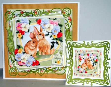 Rabbits Flowers and Lace Mini Kit by Kristina Norbat
