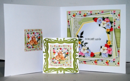 Rabbits Flowers and Lace Mini Kit by Kristina Norbat