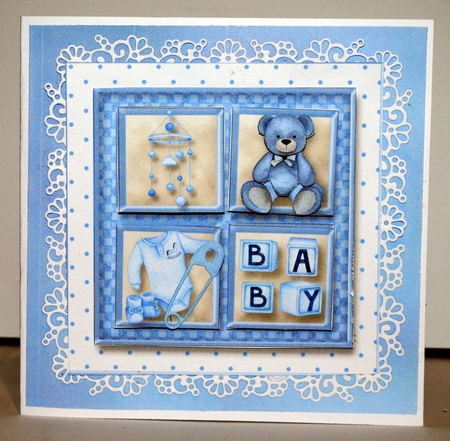 Baby Boy - Square Layers Card Mini Kit by Kristina Norbat