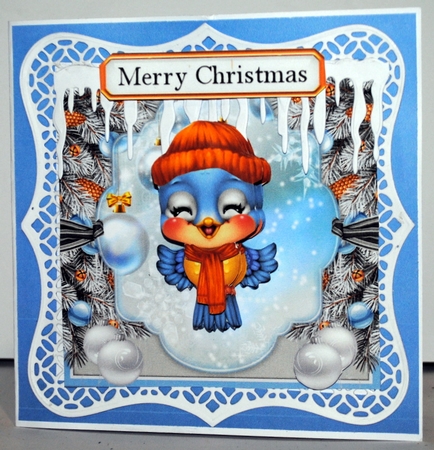Christmas bluebird mini kit by Kristina Norbat