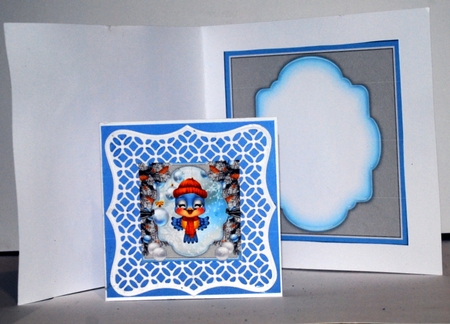 Christmas bluebird mini kit by Kristina Norbat