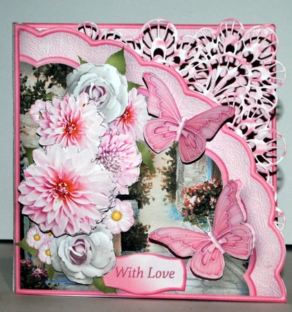 Pink Flowers - Shell Front Card Mini Kit by Kristina Norbat