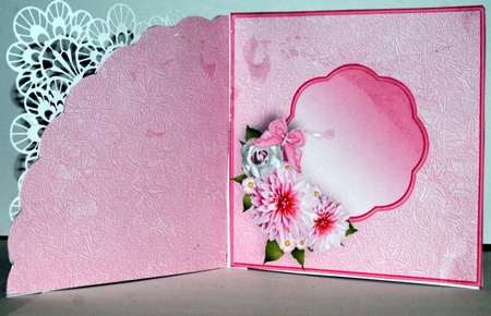 Pink Flowers - Shell Front Card Mini Kit by Kristina Norbat