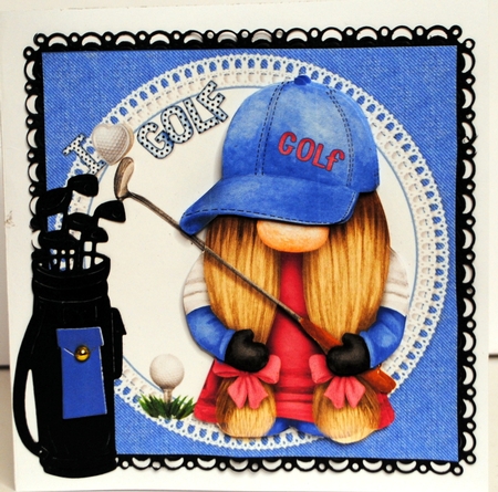 8x8 Any Gnome for golf lady mini kit by Kristina Norbat