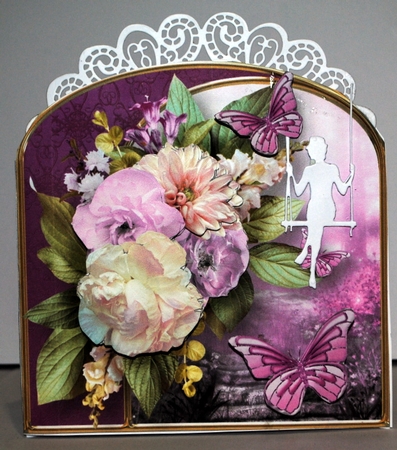 Shabby Posy - Arched Card Mini Kit by Kristina Norbat