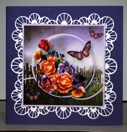 Hot Summer Roses - Decoupage Card Mini Kit by Kristina Norbat