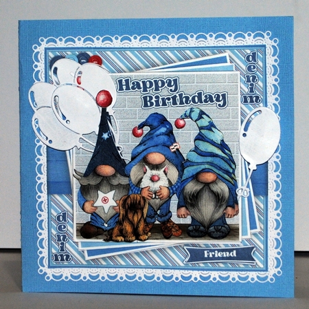 Double Denim Gnomes Birthday Mini Kit by Kristina Norbat