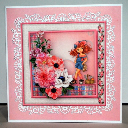 Handy Girl - Decoupage Card Mini Kit by Kristina Norbat