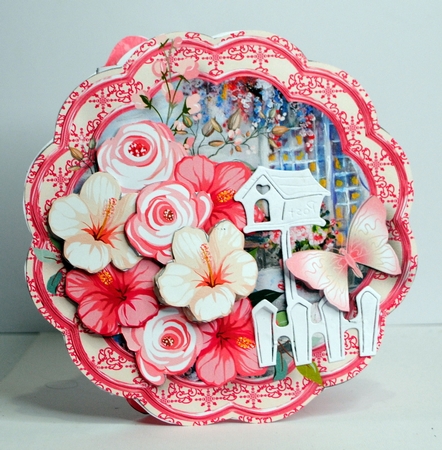 Pink Posy - Petal Shaped Card Mini Kit by Kristina Norbat