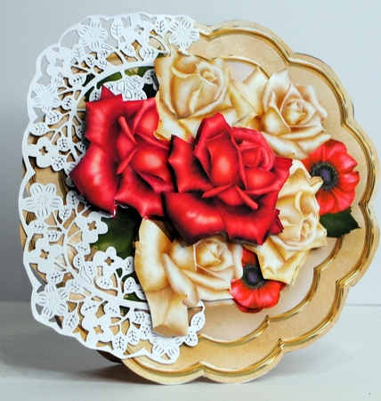 Rose Bouquet - Petal Shaped Card Mini Kit by Kristina Norbat