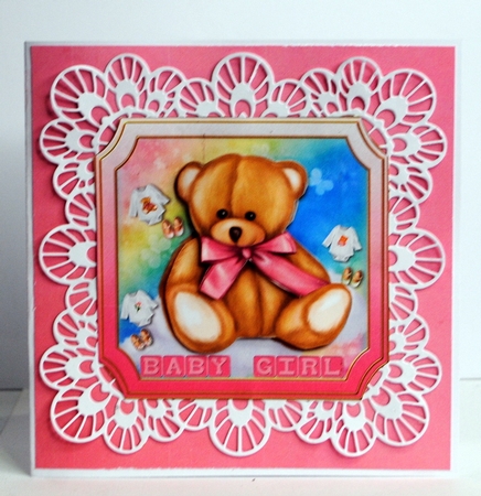 Baby Girl Teddy Bear by Kristina Norbat