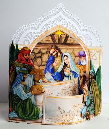 A King is Born Bendi Fold Card Kit by Kristina Norbat