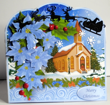 Christmas Church - Scallop Top Card Mini Kit by Kristina Norbat