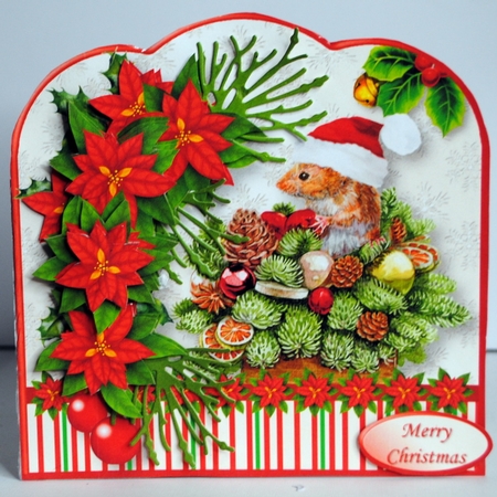 Mouse in the Decorations - Scallop Top Card Mini Kit by Kristina Norbat
