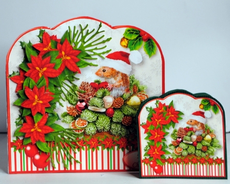 Mouse in the Decorations - Scallop Top Card Mini Kit by Kristina Norbat