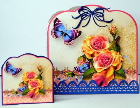Garden Roses - Scallop Top Card Mini Kit by Kristina Norbat