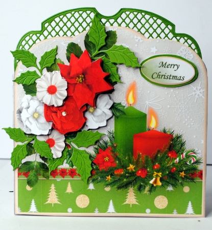 Christmas Candles - Scallop Top Card Mini Kit by Kristina Norbat