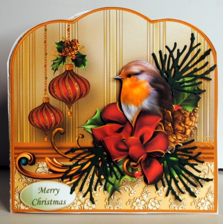 Christmas Robin - Scallop Top Card Mini Kit by Kristina Norbat