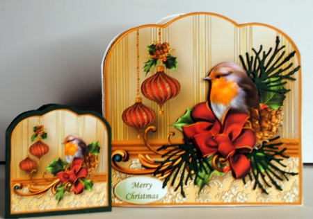 Christmas Robin - Scallop Top Card Mini Kit by Kristina Norbat